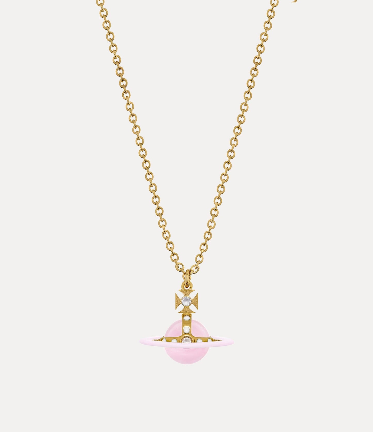 VIVIENNE WESTWOOD Original Orb Pendant Necklace Brass(Petite/Pink)