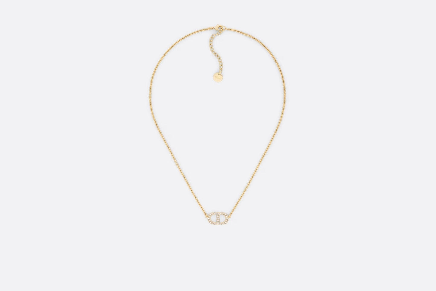 CHRISTIAN DIOR Petit CD Necklace Gold-Finish Metal(Gold)