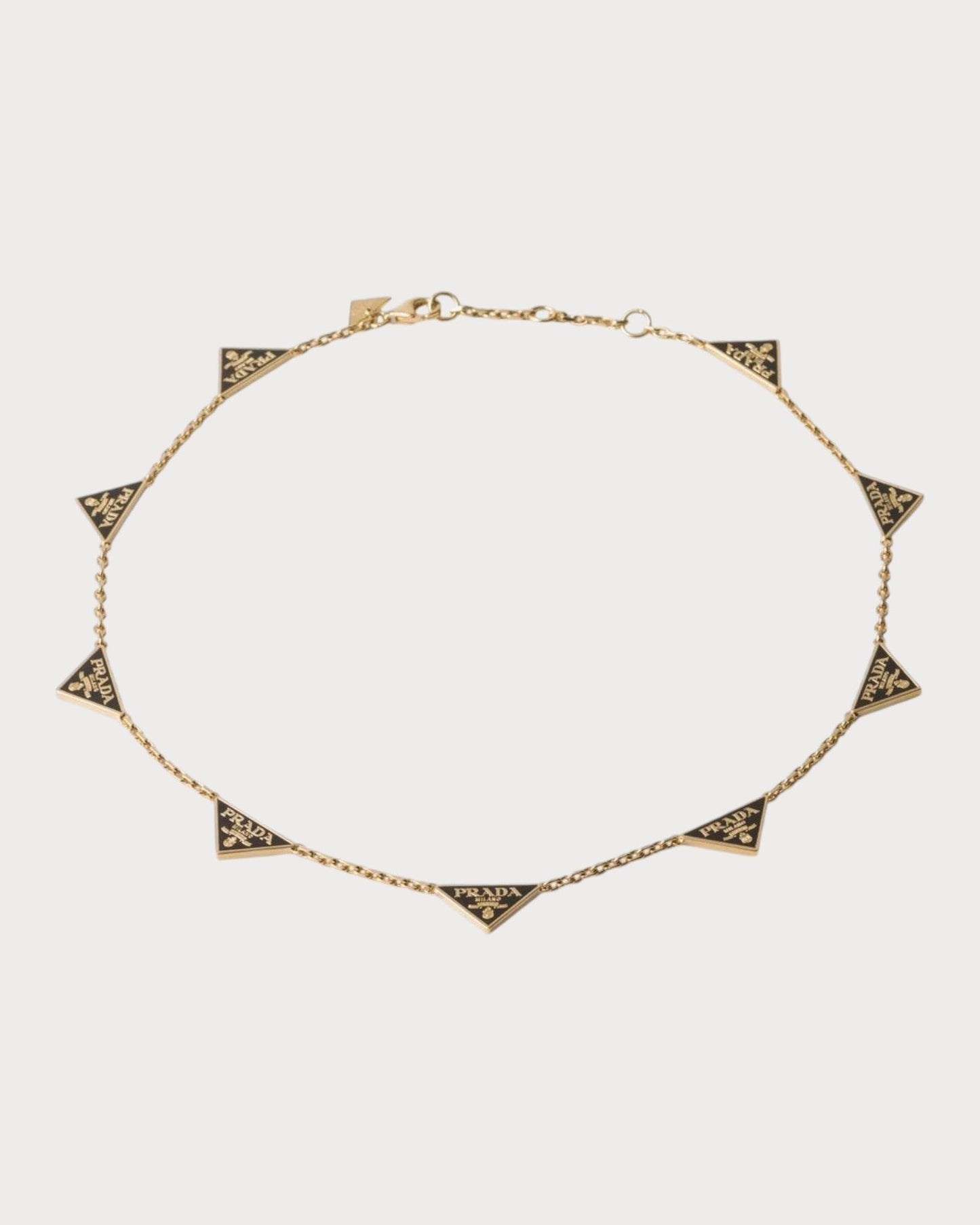 PRADA 1IC081 Enameled Metal Necklace(Gold)