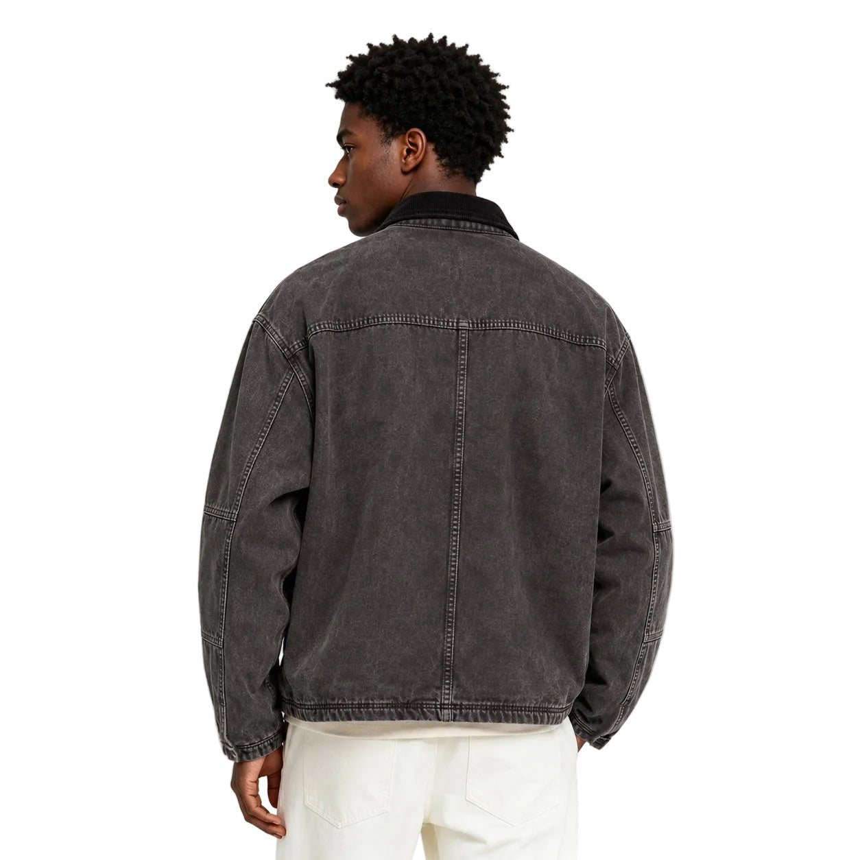 Stussy Washed Canvas Shop Jacket Black