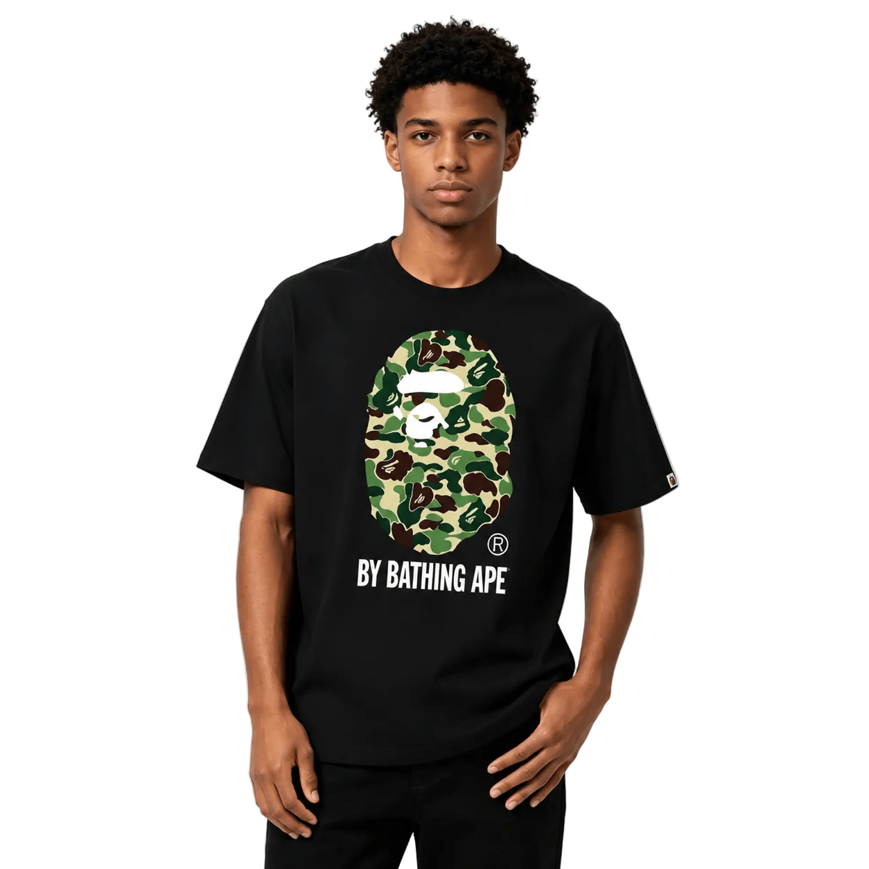 BAPE ABC Camo By Bathing Ape Tee Black Green