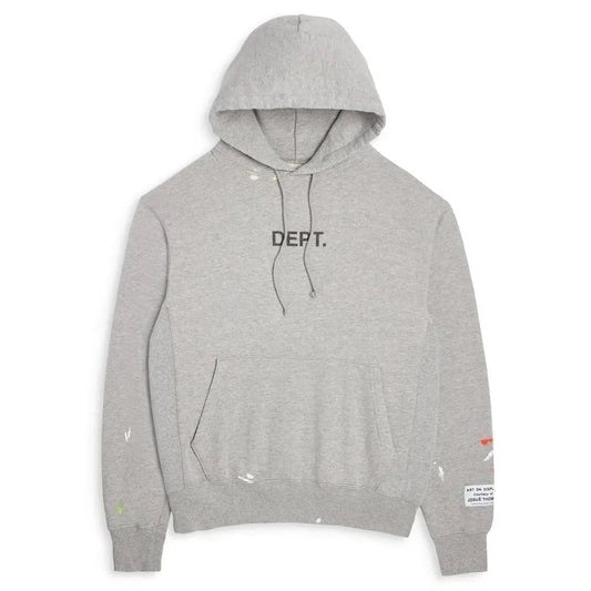 DEPT LOGO PAINTED HOODIE Heather Grey