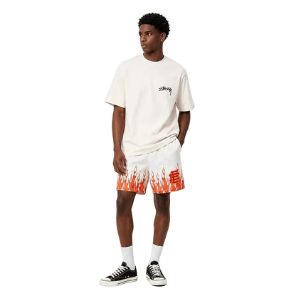Eric Emanuel EE Basic Core Burning Flames Short Off White Red