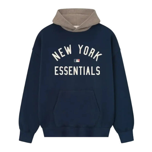 Fear of God Essentials Yankees Sport Hoodie Midnight Navy Homstead Heather