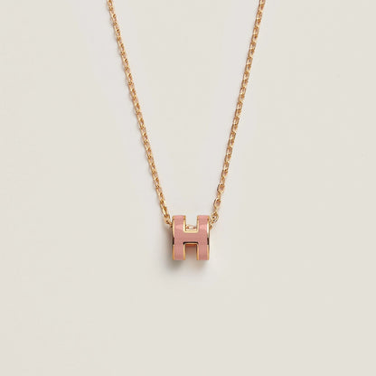 HERMES Gold Pop H Necklace Metal(Mini/Many)