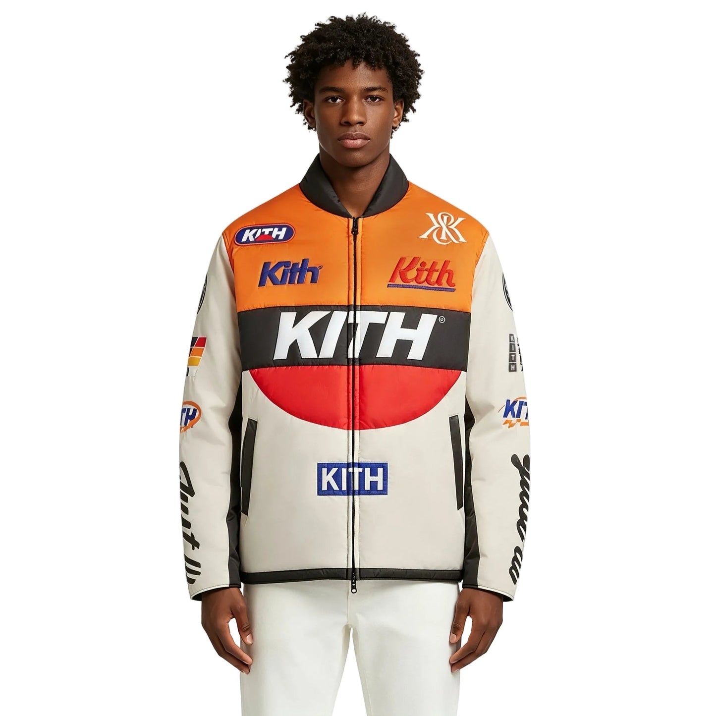 Kith Full Zip Brixton Puffed Shirt Jacket Sandrift