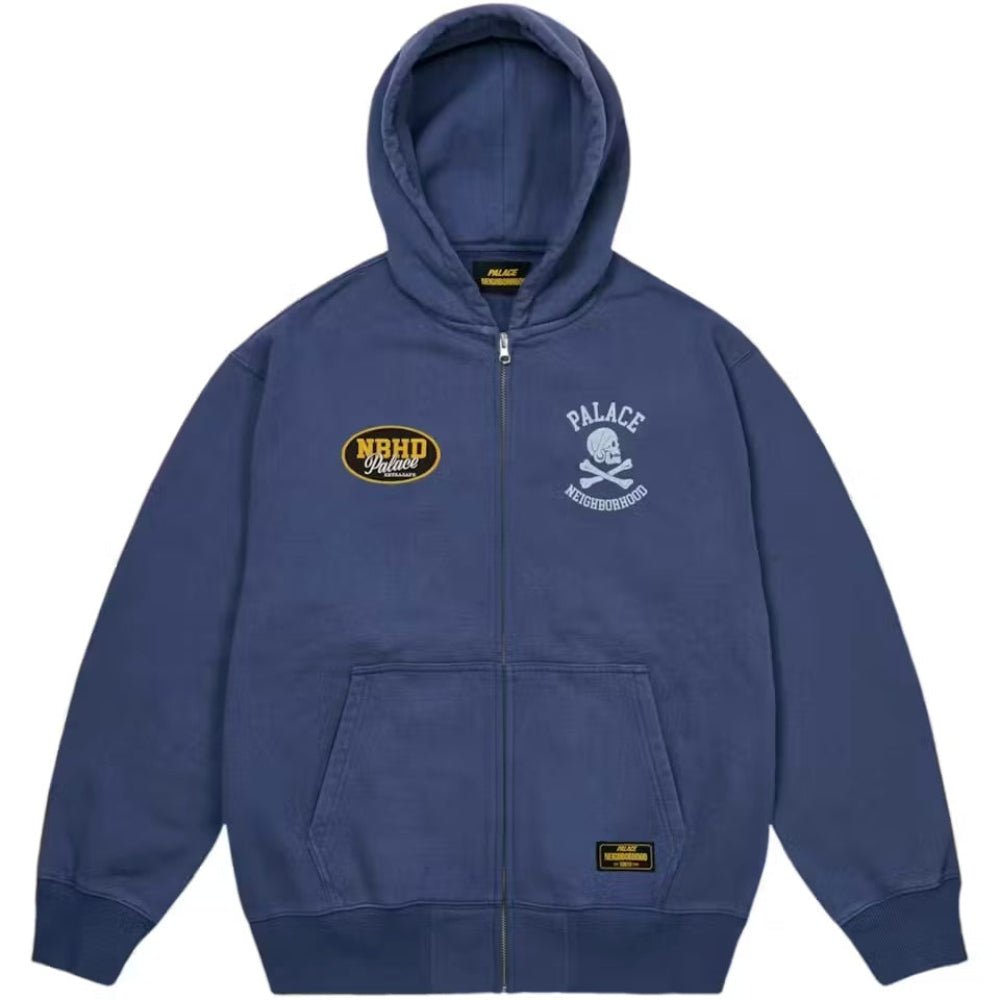 Palace x Neighborhood Skull Zip Hood Navy