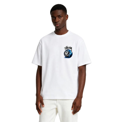 Stussy Born X Raised 8 Ball Tee White