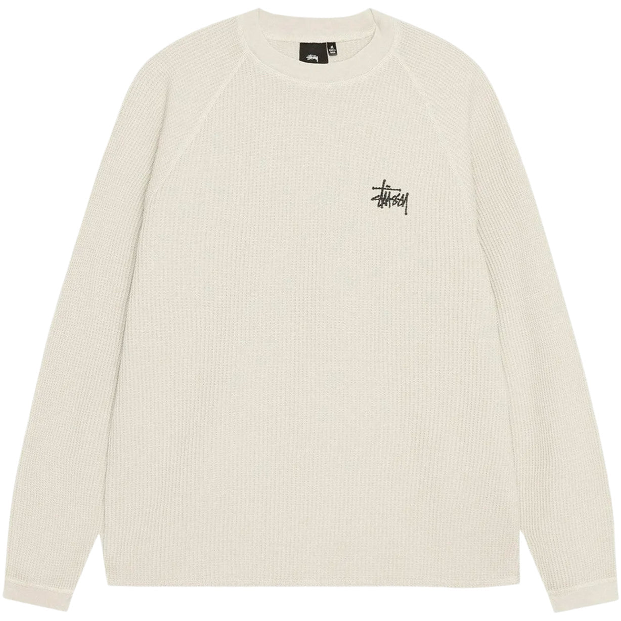 Stussy Raglan Thermal Long-Sleeve Crew Bone