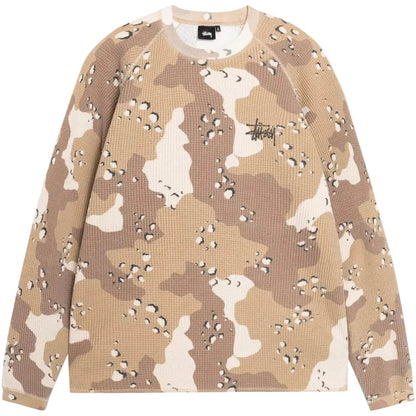 Stussy Raglan Thermal Long-Sleeve Crew Desert Camo