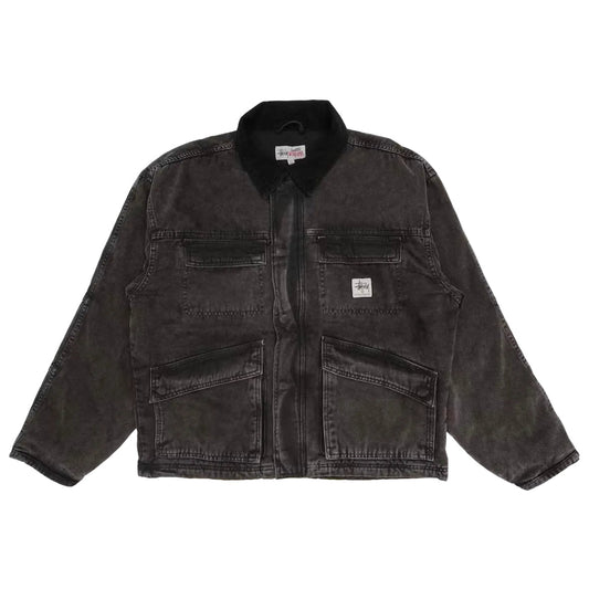 Stussy Washed Canvas Shop Jacket  Black