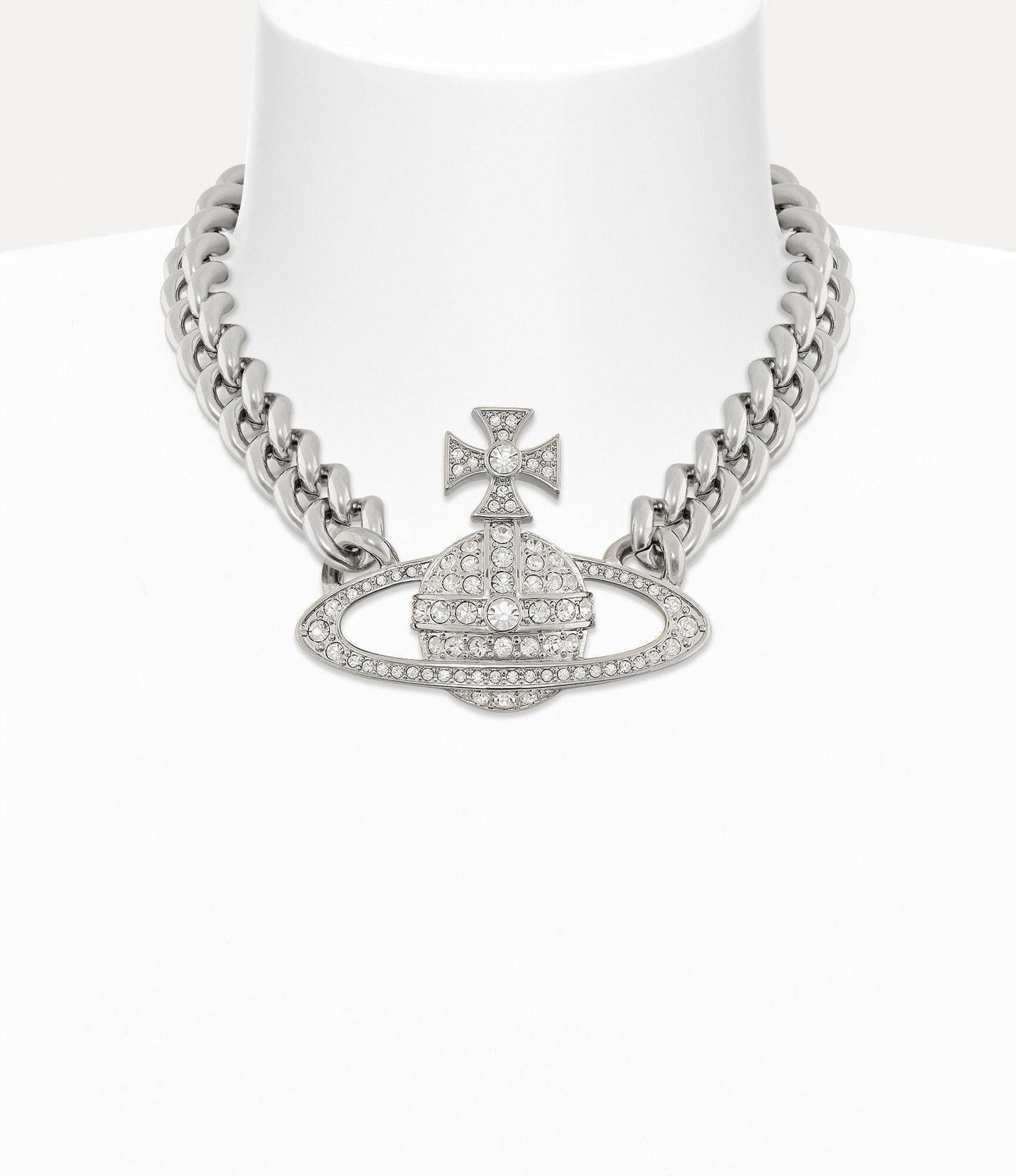 VIVIENNE WESTWOOD Neysa Chain Necklace Brass(Silver)