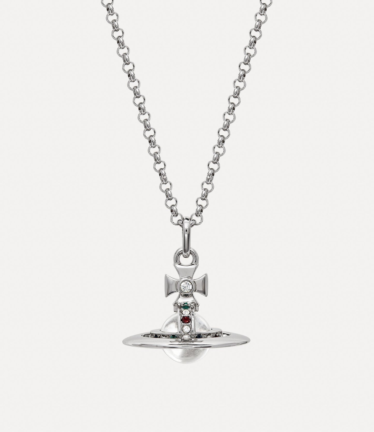 VIVIENNE WESTWOOD Tiny Orb Pendant Necklace Brass(Silver)